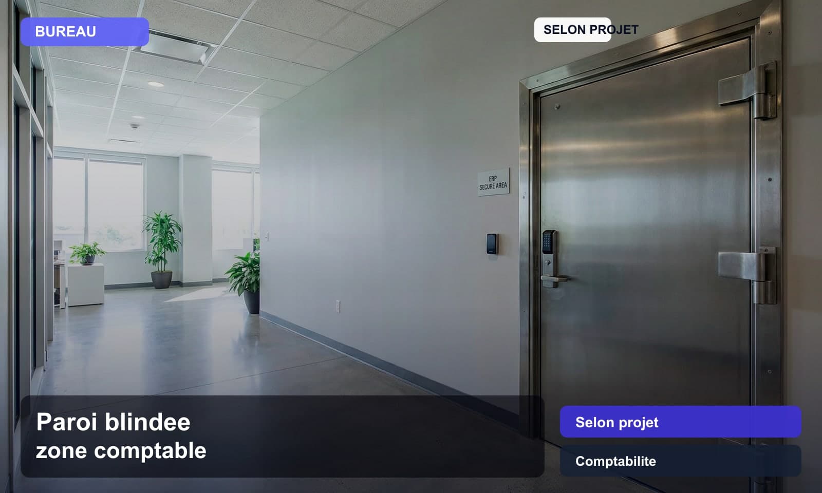 Photo paroi blindee zone comptable norme Selon projet pour Comptabilite