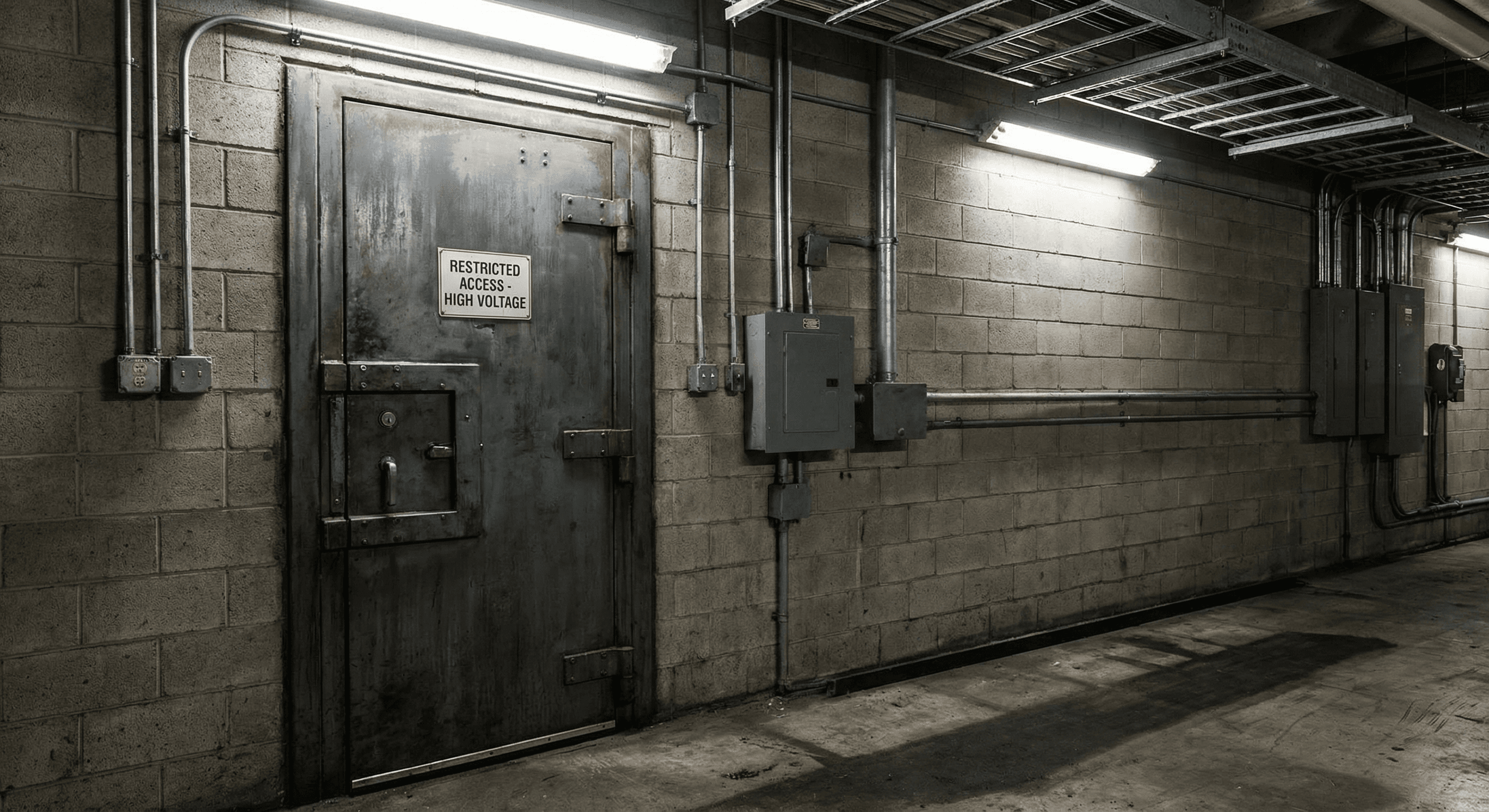 Photo professionnelle porte pour locaux techniques pour securisation d'acces